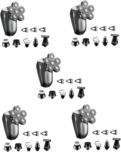 FOMIYES Juego de 5 juegos de afeitadora eléctrica para afeitadora facial, cortadora de pelo de nariz, kit de peluquería para hombre y hombre,