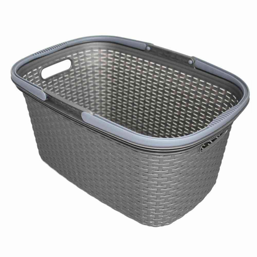 Rival R37600 Wäschekorb Rattan-Design, 32 Liter, 56 x 37 x 28 cm (Farbe zufällig, 5er Pack)