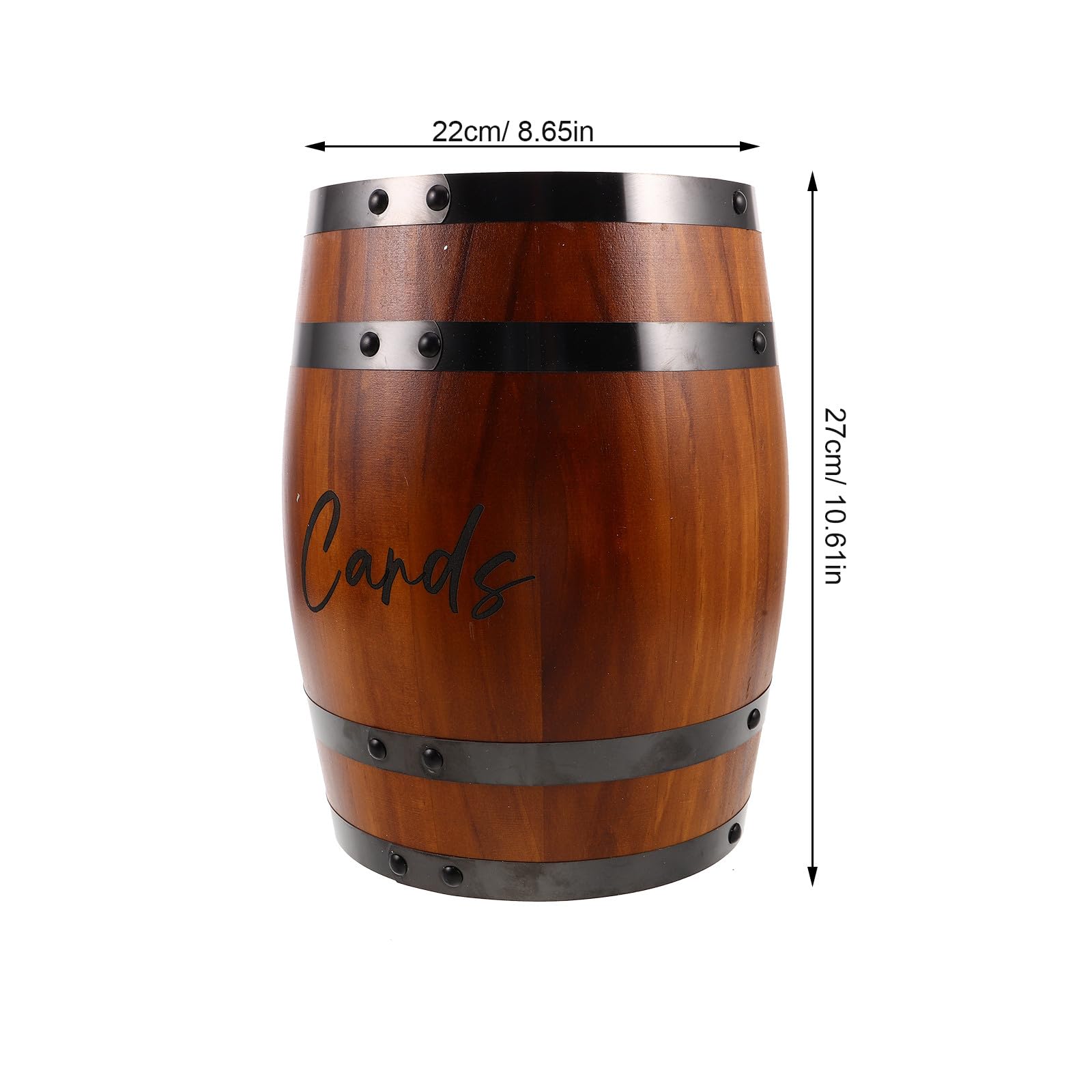 Scatola di Legno Forma di Botte Portamonete e Contenitore per Buste per Matrimoni Ricevimenti Compleanni e Feste Realizzata in Legno