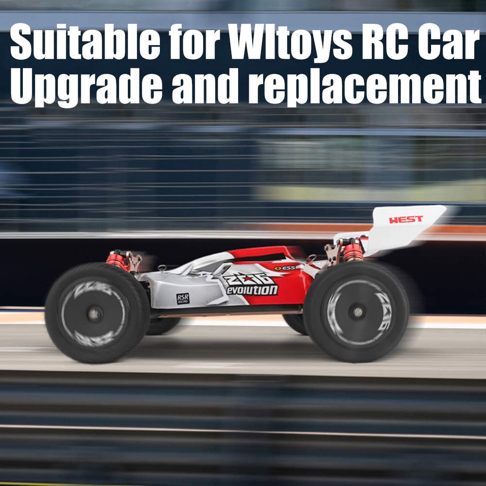 49 Stück RC Auto Teile Ersatzteile Metall Differenzial Stoßdämpfer Lenkungsnabe für Reparatur Und Zubehör Wltoys 14400, Schwarz, wie Beschreibung