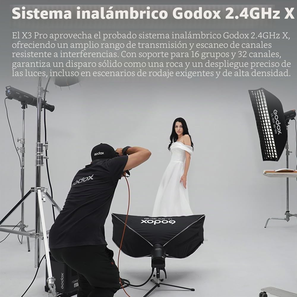 Godox X3 Pro-C X3Pro C TTL Disparador de flash inalámbrico para Canon, pantalla táctil LCD de 2.4 pulgadas, batería de iones de litio integrada de 2930 mAh, sistema X inalámbrico de 2.4 GHz con 3