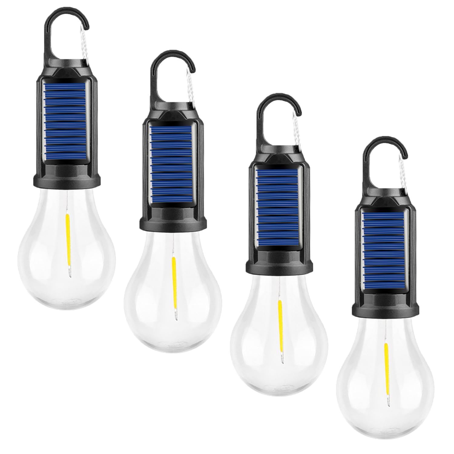 Solar Tent Camping Light Bulb Rechargeable Portable LED Camping Lantern3 Lighting Modes Tungsten Light Tent Lamp with Clip Hook for Camping, Hiking, Backpacking, Emergency Outage (T01) : Sports & Outdoors