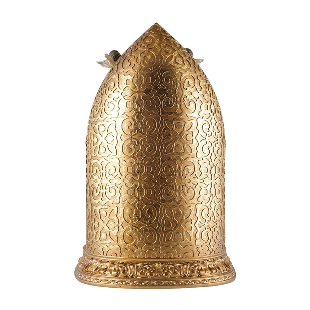 Soporte dorado 43 cm. hornacina detalle luz ángeles estrella imagen resina