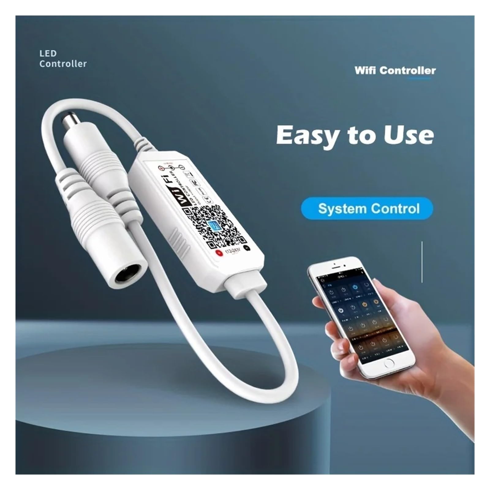 Kontroler RGB WiFi RGBW Magic Home APP Kompatybilny z Alexa DC12-24V Monochromatyczne światło LED Ściemniacz głosu(pojedynczy kolor)