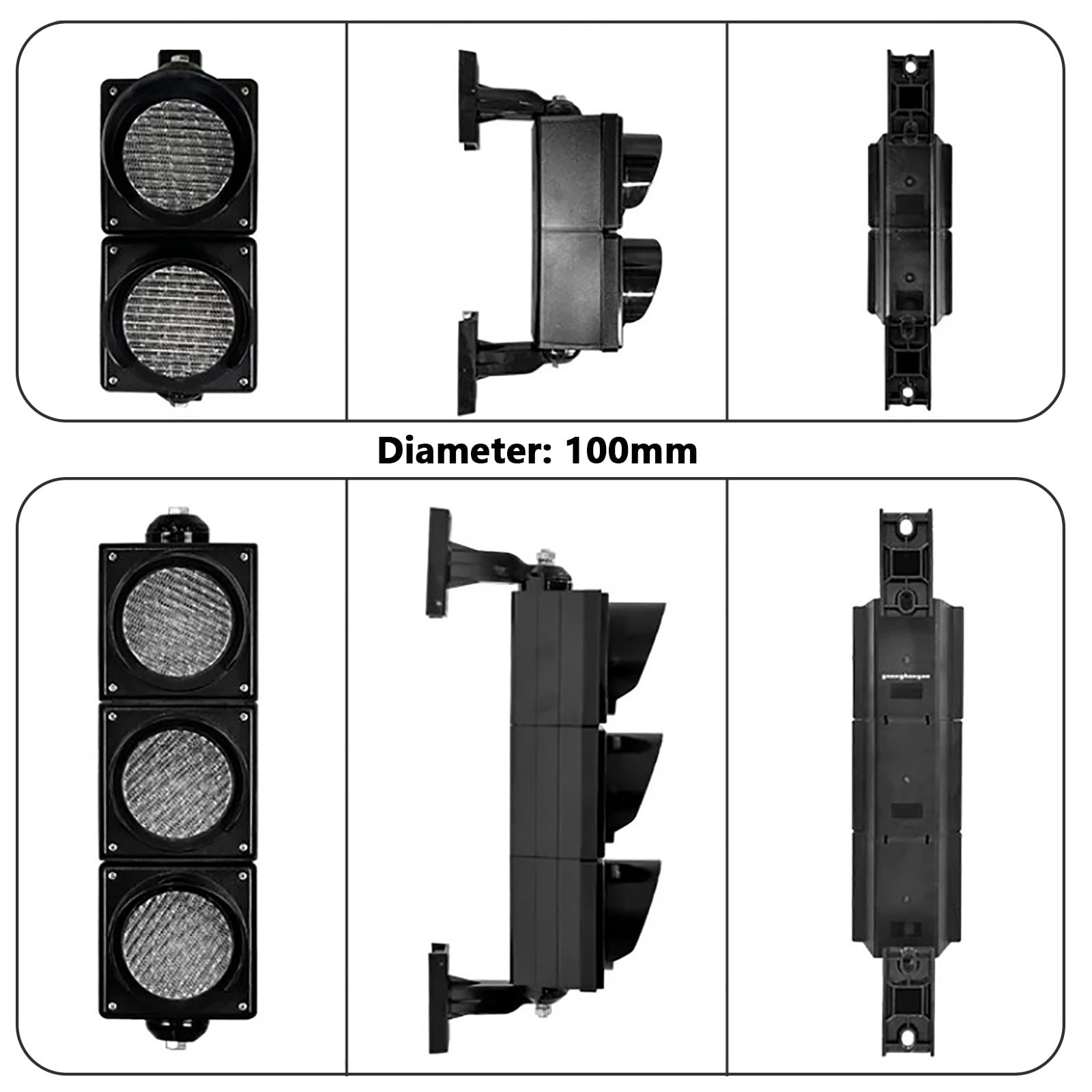 Decorazione da Parete con Luce Siqnal Rossa/Verde | Luce Stop Industriale, CA 85-265 V, Alloggiamento In PC, For Magazzino, Edilizia(3 LIGHT)