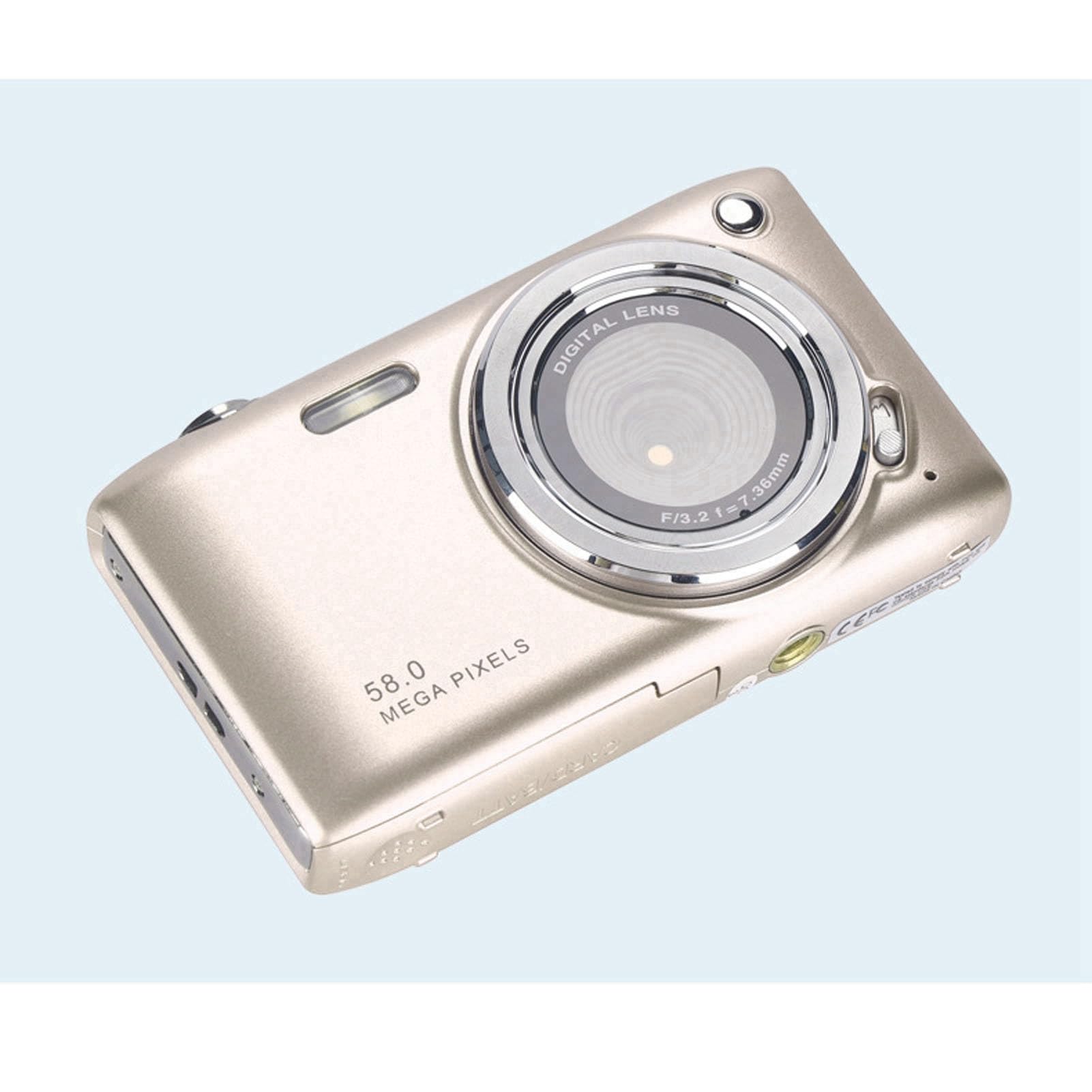 CÁMARA Digital para Adolescentes 4K HD para VLOGGING DE FOTOGRAFÍA DE Viajes (Gold)
