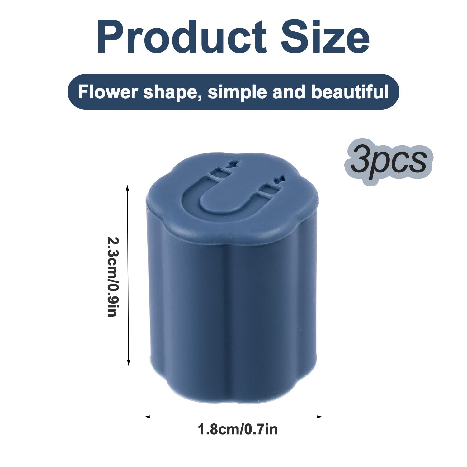 Lyreh 3pz Tappi Magnetici Cannucce per BrüMate, Pratici Copri Tazza in Silicone Magnetico Accessori Compatibili con Tutti Tumbler Era e Resa Perfetti per Arrampicata Picnic (Blu Scuro)