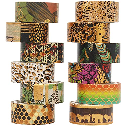 Washi Glitter Adhesivo premium de textura fina dorada para manualidades artísticas exigentes