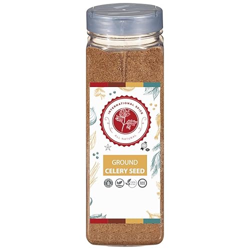 Semilla de apio molido - Calidad de restaurante - Botella de 16 onzas
