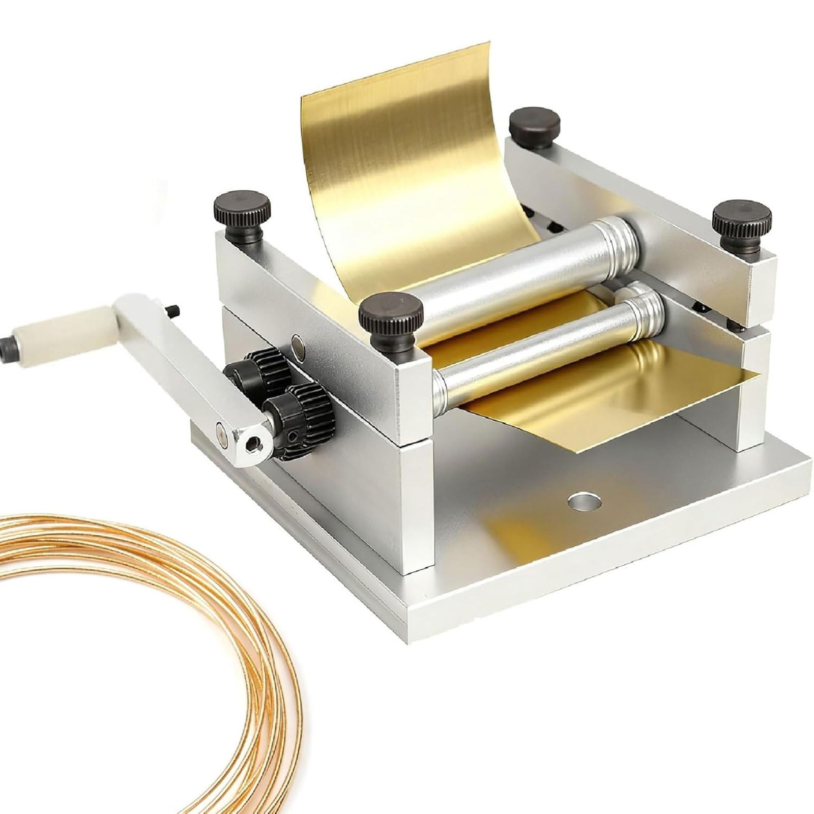 Manuelle Plattenrollmaschine, Metallbiegerolle für DIY-Projekte, verstellbare Rollen, Präzisions-Blech-Rollwerkzeug für Modellerstellung