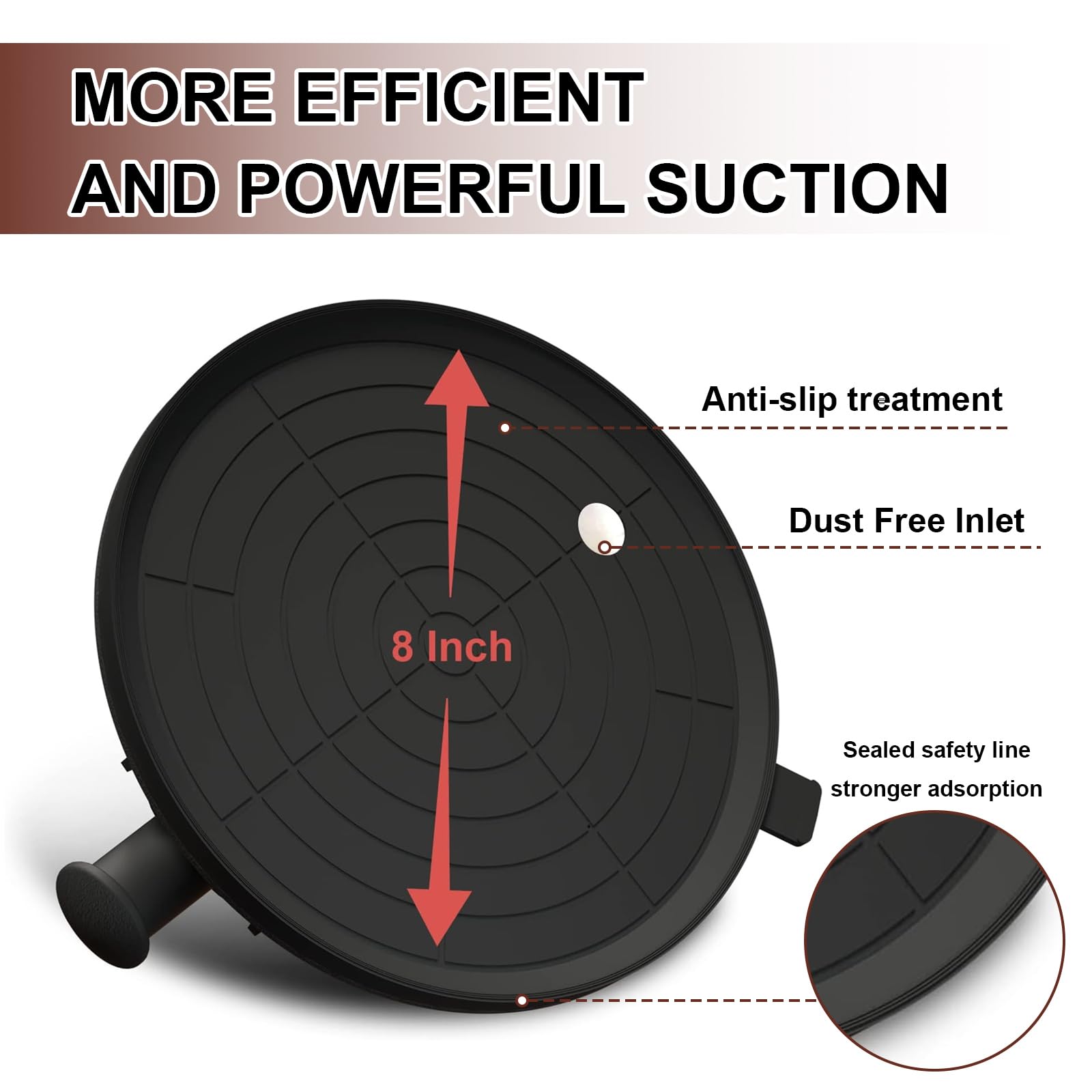 Amazon | 8インチ 吸盤 大型ガラスとタイルを持ち上げる 手持ち真空リフティング 高耐久 ハンドリングツール 圧力計付き 空気圧をリアルタイムモニタリング  耐荷重500ポンド | 止め金具・フック