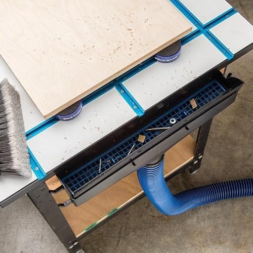 Bench Dust Collector Sweeper - Powerful Vacuum Dust Collecting System - Woodworking Vacuum System for Woodworking Debris - Table-Mounted Woodshop Accessories for Clean Workspaces - Thumbnail 3