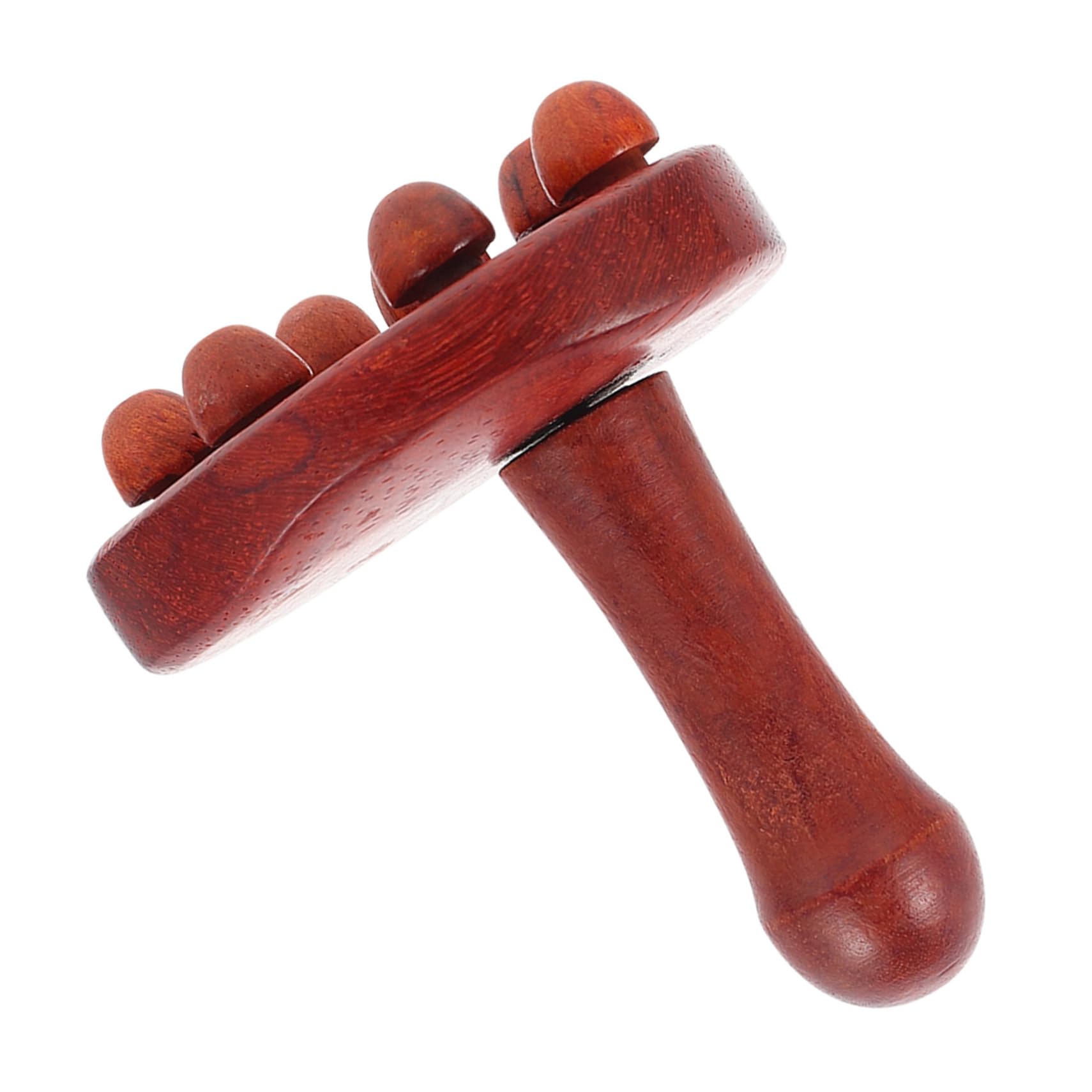 BESTYASH 4piezas Masajeador De Madera Multiusos Para Relajación Herramienta De Masaje De Aromaterapia Para Espalda Cuello y Piernas Diseño De Cuerpo De Madera Natural