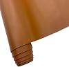 Soft Smooth Faux Leather Fabric Solid Color Vegan Synthetic Imitation Leather Fabric 16 x 54” Large Size for Upholstery Crafts, DIY Sewings, Earrings Bows Wallets Making Light Brown