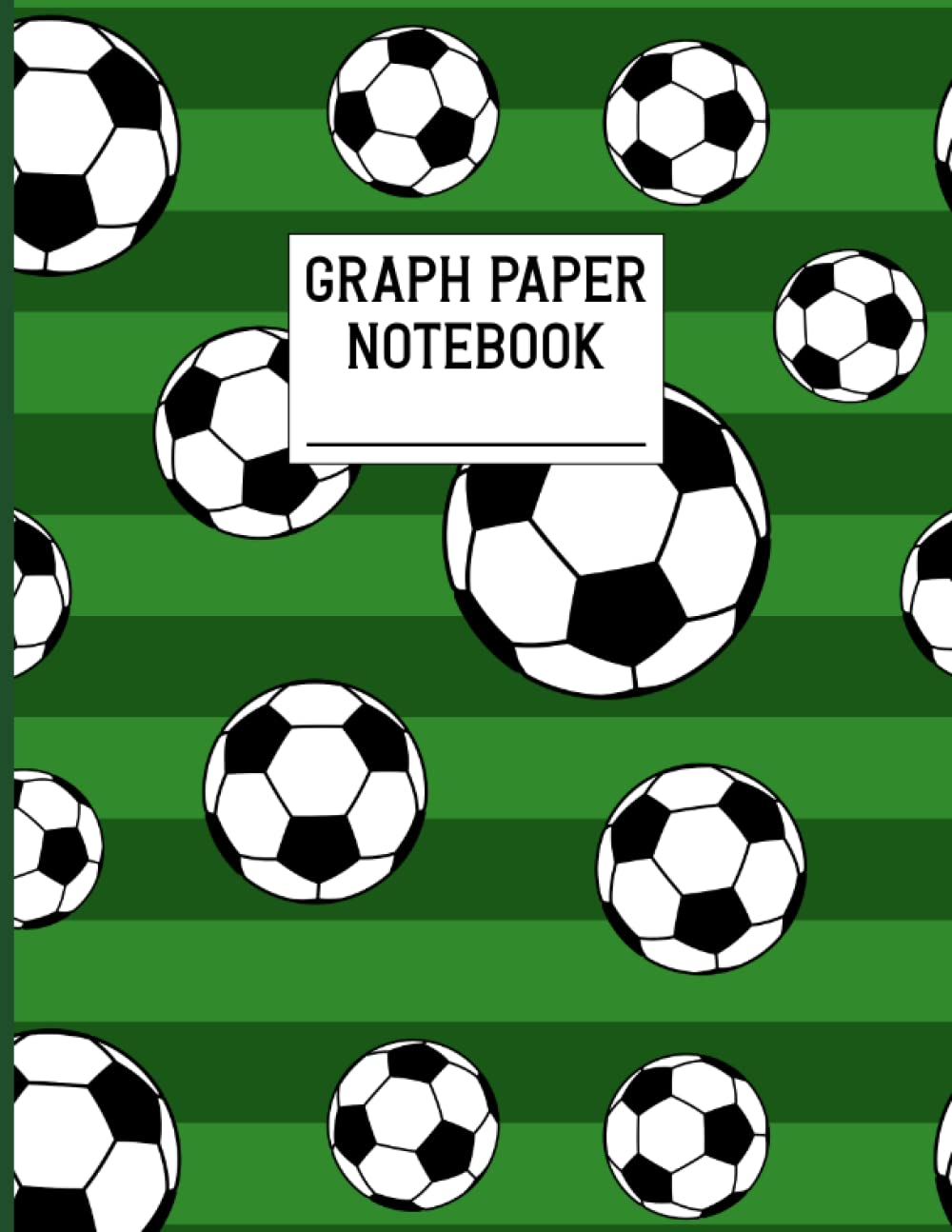 Soccer, football. Graph paper composition notebook, Squared Journal 8.5 x 11, 120 pages