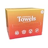 Vacation Club XL Biodegradable Face Towels (50 Count) – Plant-Based Disposable Facial Wipes for Cleansing, Makeup Removal & Skincare – Textured, Soft & Eco-Friendly