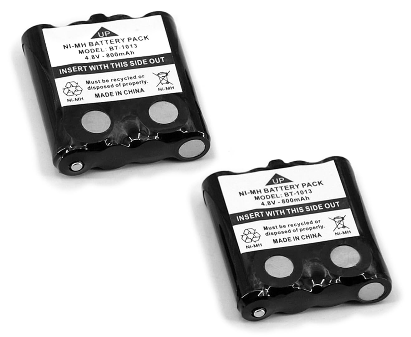 SUNDELY® 2 X Battery for Motorola Radio TLKR T81 Hunter T80 T60 T50 T9 T8 T7 T6 T5 T4 T3 XT180 XTR446 IXNN4002A Walkie Talkie 800mAh 4.8V Rechargeable Replacement Ni-MH AAA Battery Pack