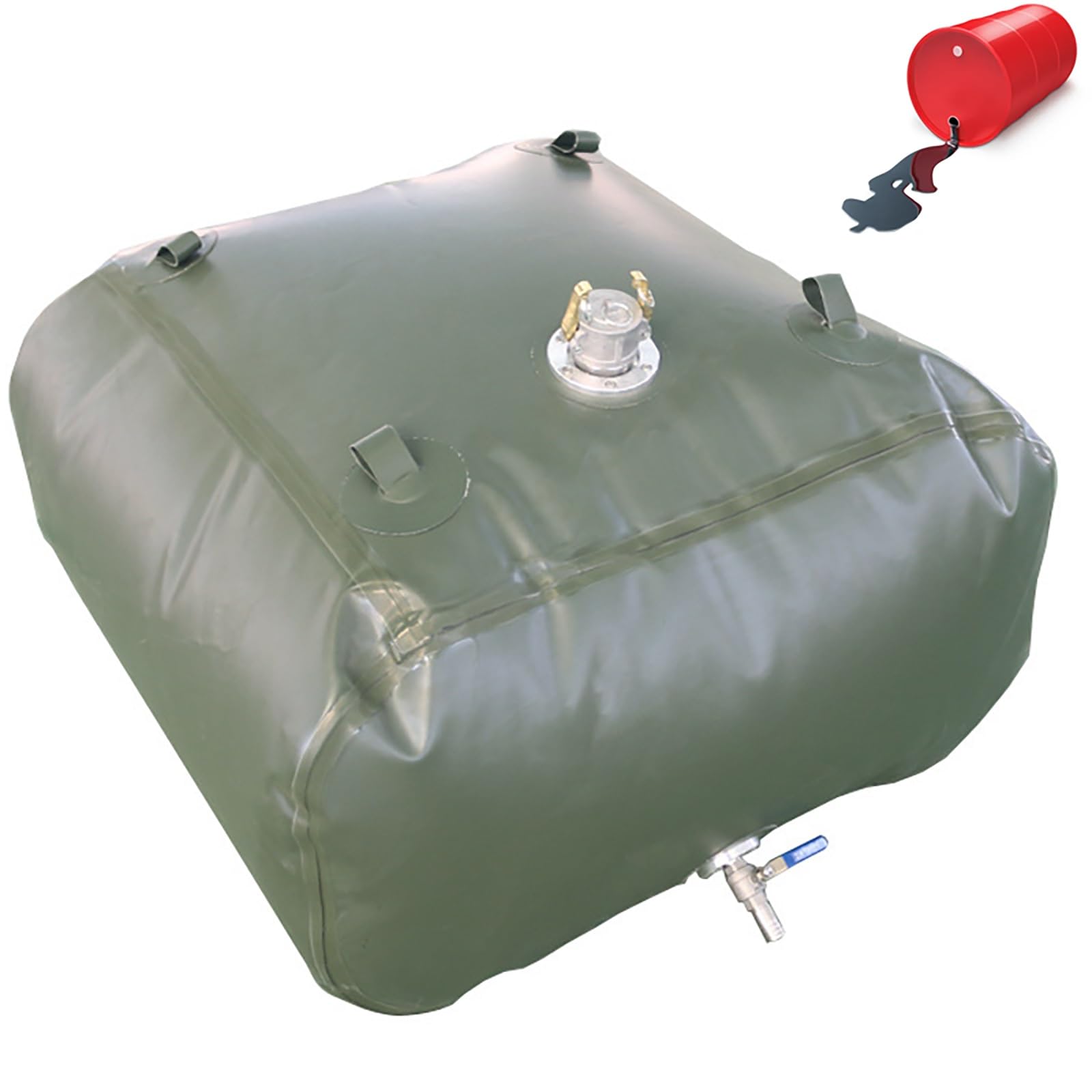 Foldable Gasoline Bag, Fuel Bladder Storage Tank with 200-1000L Capacity, Outdoor Fuel Transport Storage Canister, Emergency Liquid Carry Bag for Boating Yachting Sailing(200L/2.9x1.9x1.3ft)