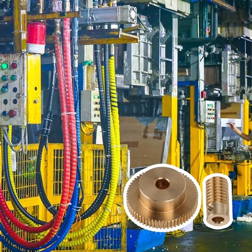 Image of 0.5 Modulus Brass Metal Speed Reducer with 60 T Wheel 5mm Bore Gear Shaft (Pack of 2)