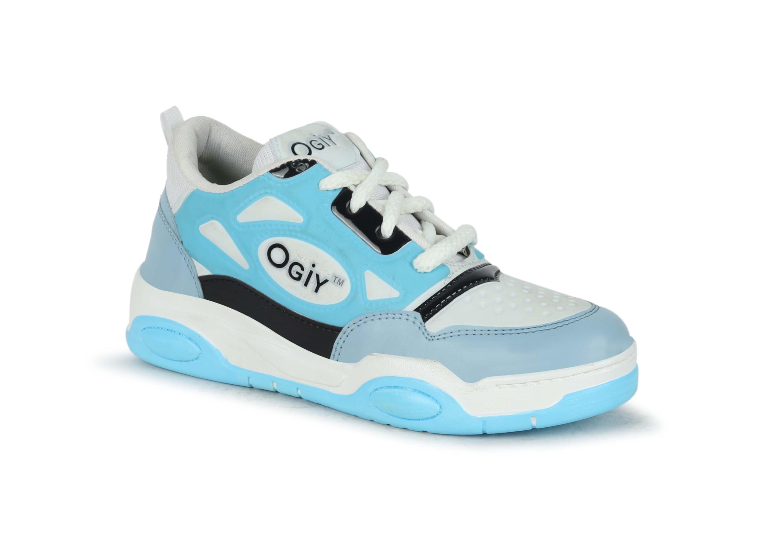 RU Shoes Letest Sport Ogiy Shoes Pure Soft Comfortable for Men (OGG-01-WHT-BLU-6) Blue