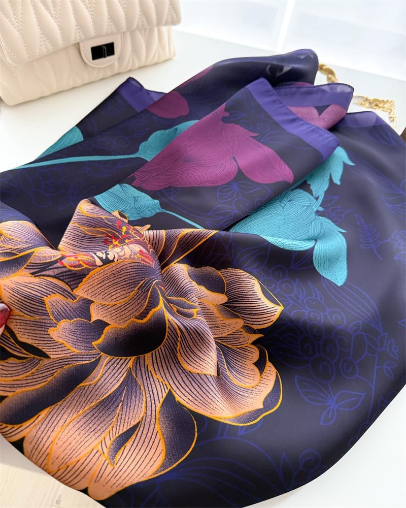 Headscarf Large Square Scarf 35" Fashion Scarves Silk Feeling Hair Wrapping Scarfs Hairscarf BA16 - Image 5