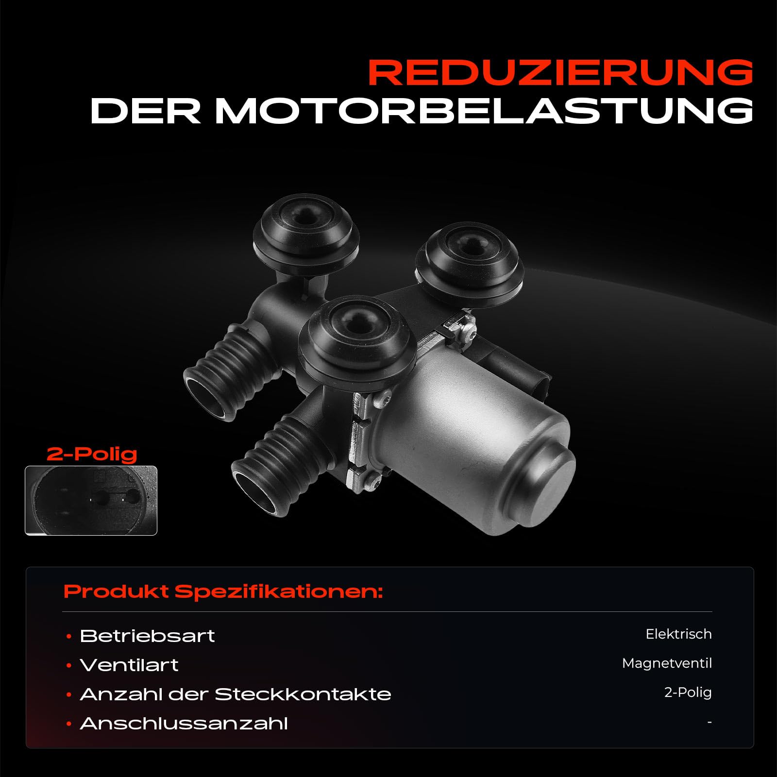 Frankberg Kühlmittelregelventil für 3er Cabriolet Coupe Touring E46 5er Touring E39 X3 E83 1.6L 1.9L 2.0L 2.2L 2.5L 2.8L 2.9L 3.0L 1998-2007 64118369805