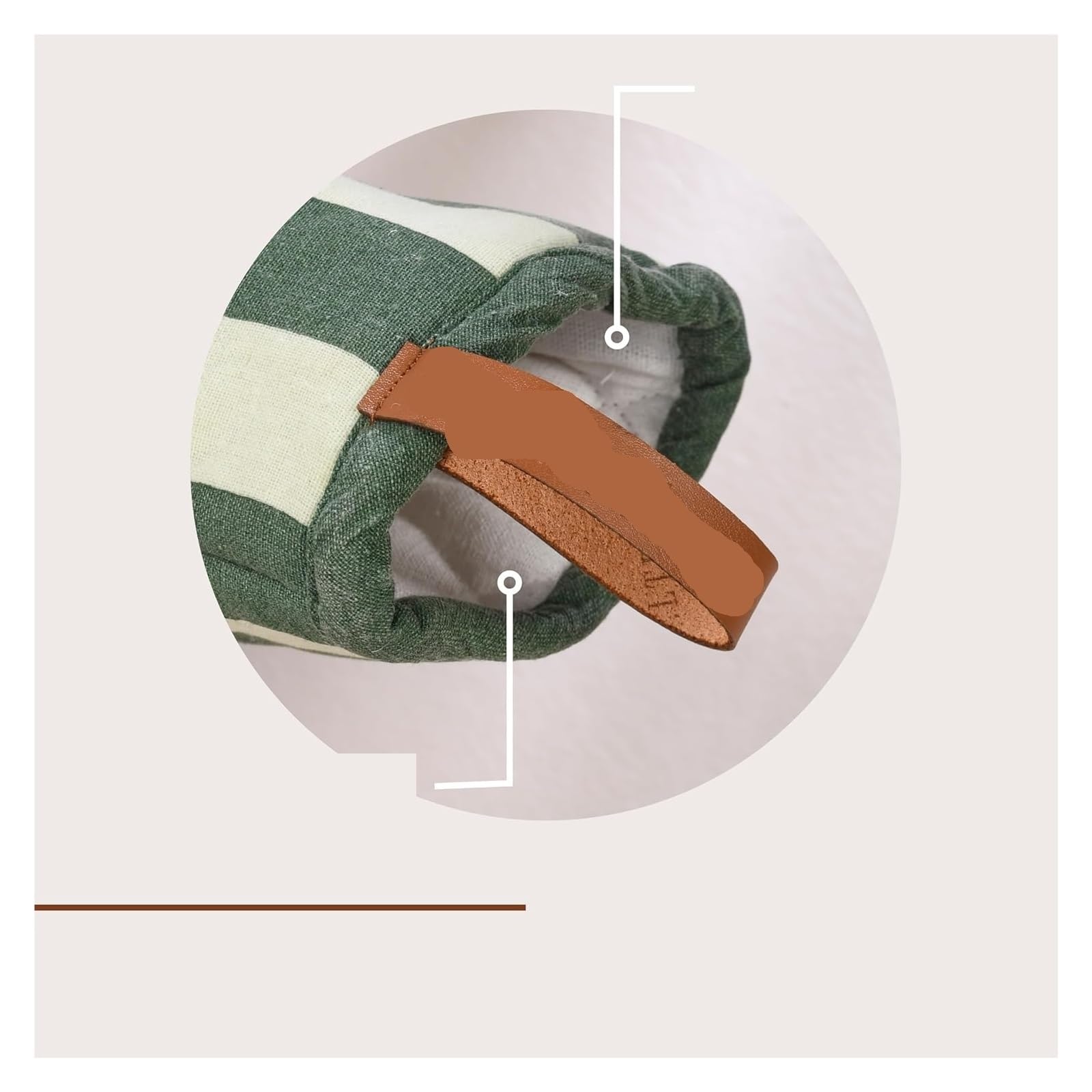 Genérico 2 Guantes de Horno, algodón con Forro de Silicona, Verde Matcha