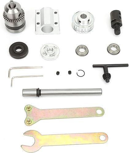 Garosa Asamblea de husillo sin alimentación Morse Drill Chuck Biela Mesa Taladro B12 portabrocas M10 manga de eje DIY carpintería corte mesa de