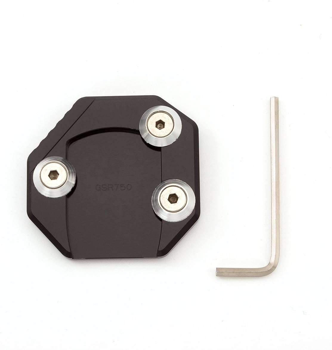 FXCNC Racing Aluminum CNC Motorcycle Side Stand Plate Kickstand Extension Pad Compatible with Suzuki GSR750 2011-2020, GSXS1000 GSXS1000F 2015-2020