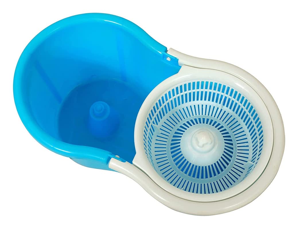 MAGICBUYS eQuick Spin Mop, Bucket Floor Cleaning, Easy Puller Handle