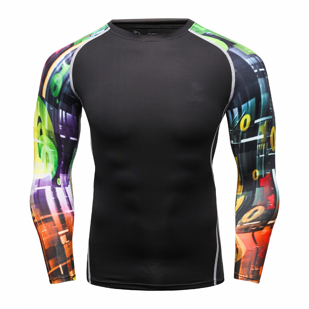 F.Q Yuqee Men's Soft Slim Long Sleeve Dry-Fit Compression Gym Trainning Shirt