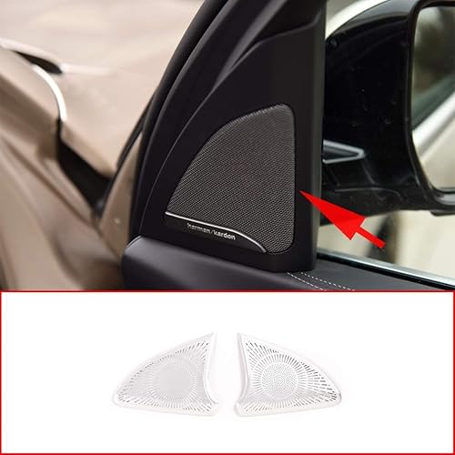 Miniatura 1 de YIWANG - Cubierta para altavoz de agudos de aleación de aluminio para puerta de coche, 2 unidades para BMW X5 G05 2019 X7 G07 2019 2020 accesorios