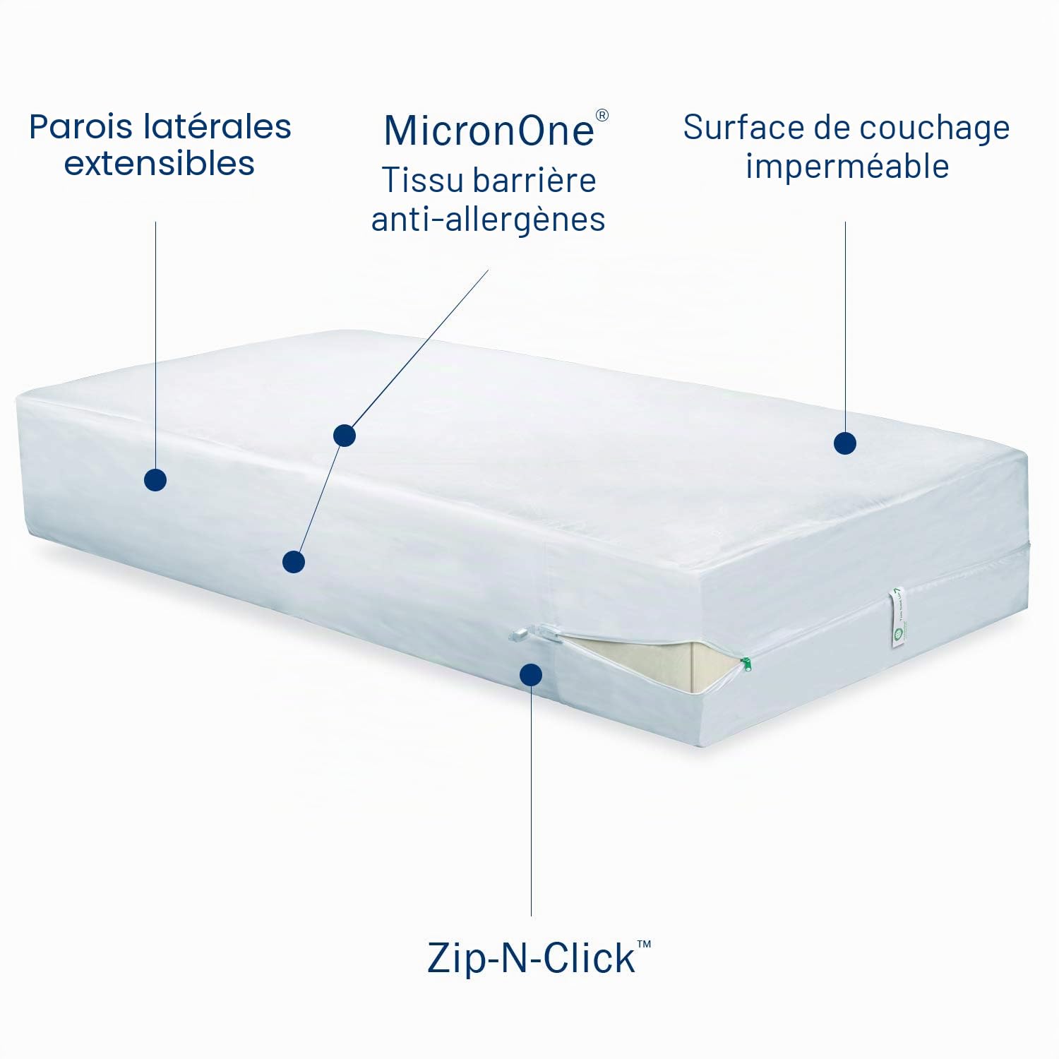 Clean Rest Housse Matelas 2 Places : 160 x 200 (cm)