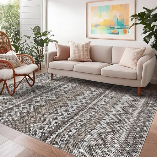 Tapete Vintage Boho a Rayas 5x7 para Sala