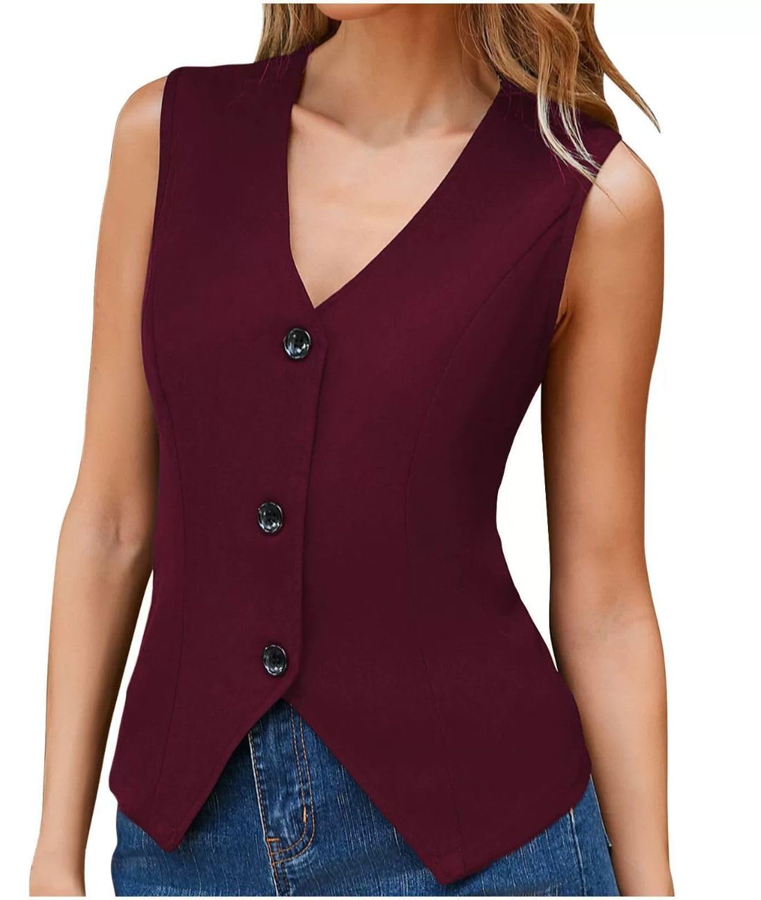 Womens Summer Soft Office Cami Tunic Sexy Vest Slim Fitted Sleeveless Tank
