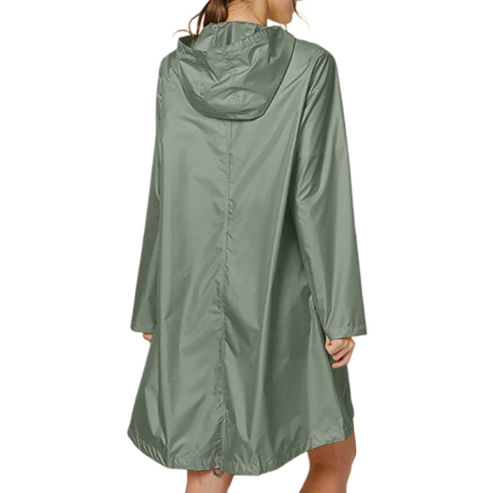 Poncho antipioggia da uomo, impermeabile, con cappuccio, leggero in PVC