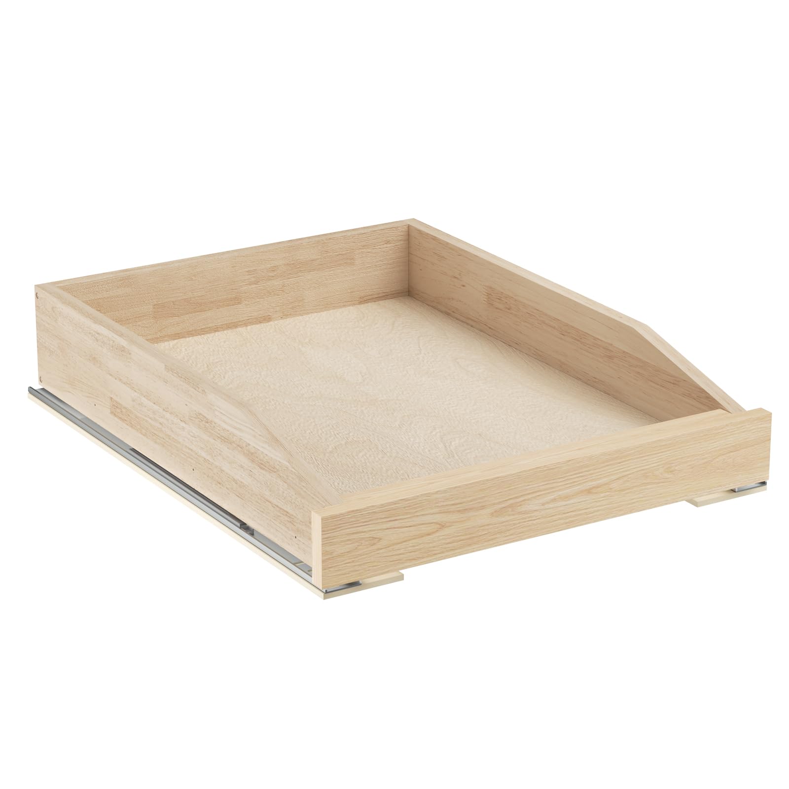 ROOMTEC Pull Out Cabinet Organizer with Soft Close, 16-1/2" W x 21" D, Pull Out Cabinet Drawer for Kitchen cabinets, Pull Out Cabinet Shelf, Finished, Bottom Assembly 16½” W x 3" H x 21” D 1PC