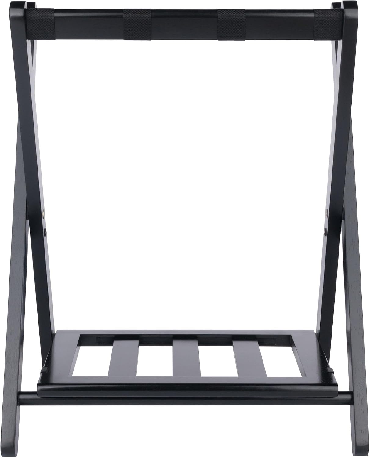Winsome Raya Luggage Rack with Shelf, Black