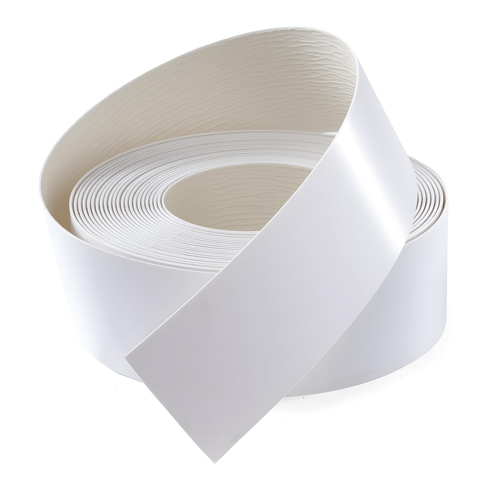 FAKILO PVC Edge Banding 50mm x 8m Veneer Edge Banding White with Hot Melt Adhesive Pre - glued Iron on Edging Tape Trim for Cabinet Plywood Repairs and Furniture Restoration