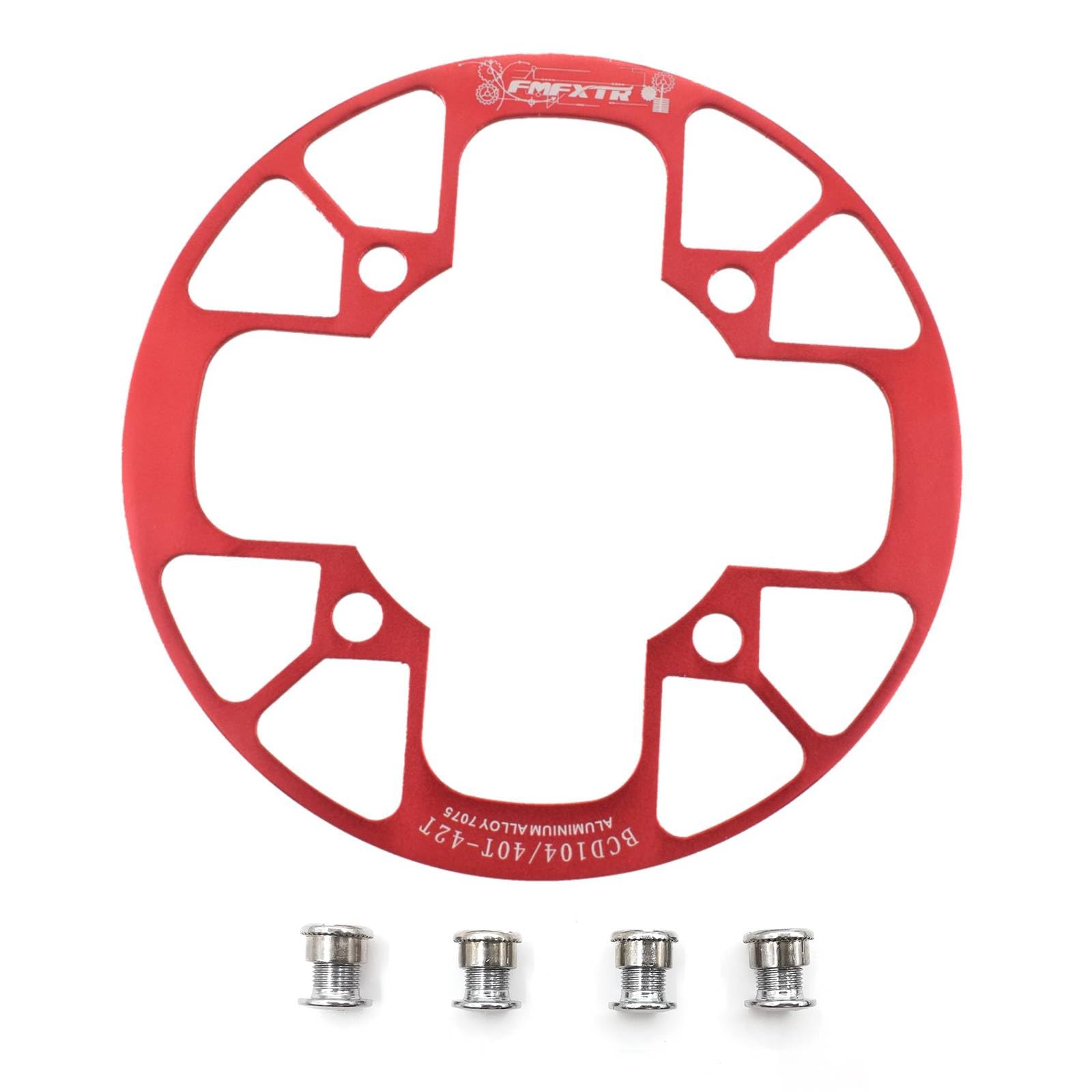 UPANBIKE Fahrrad Kettenblatt Schutz für Mountainbikes 104 BCD Aluminiumlegierung Kettenblattschutz für (32~34T,Rot)