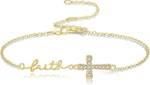 Pulsera delicada de oro macizo de 14 quilates, oro real de 14 quilates, regalo delicado para mujeres, regalo de Navidad, cumpleaños, día de San