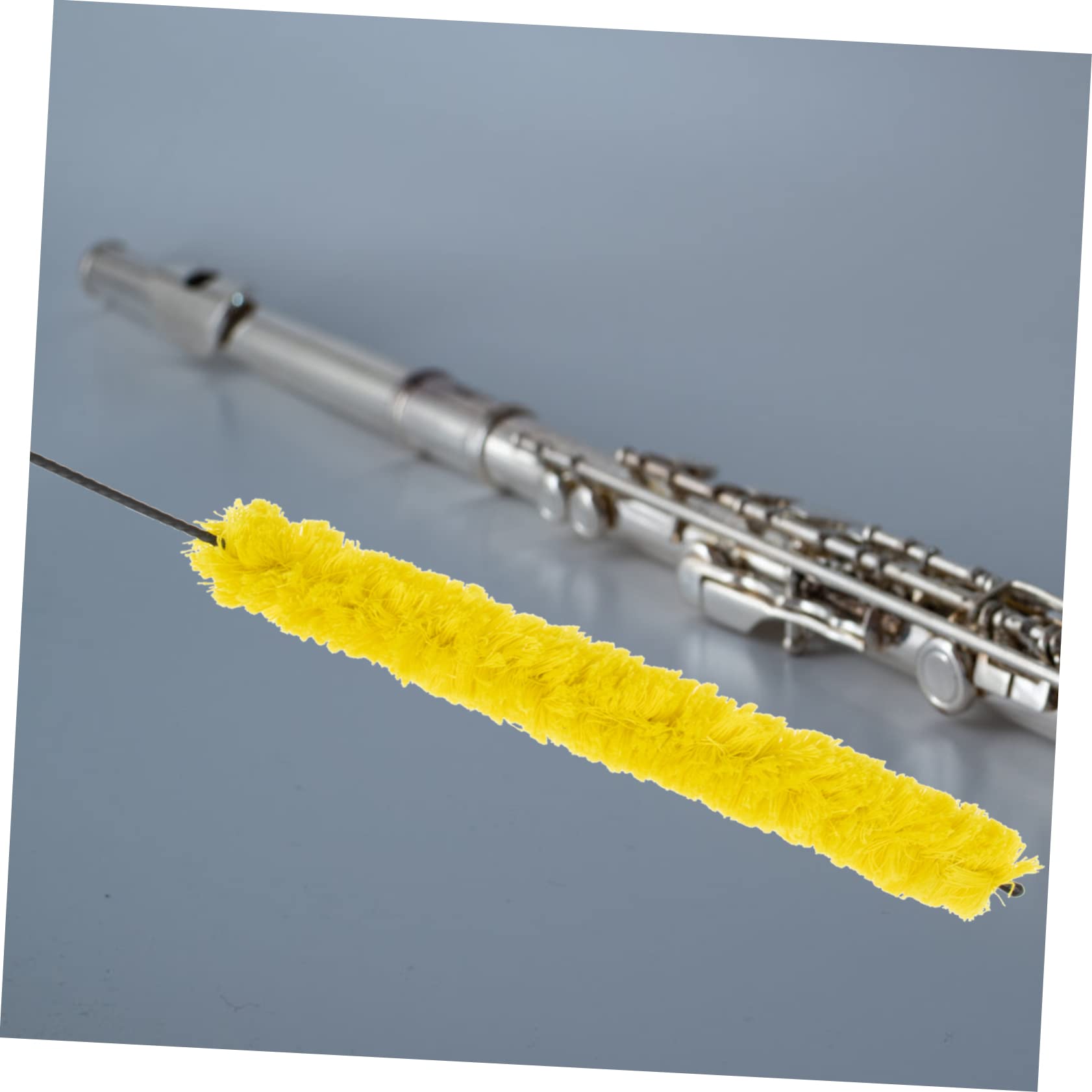 JEWEDECO Compact Flute Cleaning Brush Flute Accessories Cleaning Cloth Flute Material Easy to Use for Wind Instruments