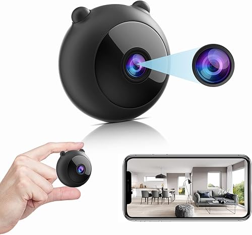Mini cámara espía 1080P Cámara oculta WiFi Cámara oculta portátil pequeña HD Nanny Cam con visión nocturna y detección de movimiento, acceso remoto