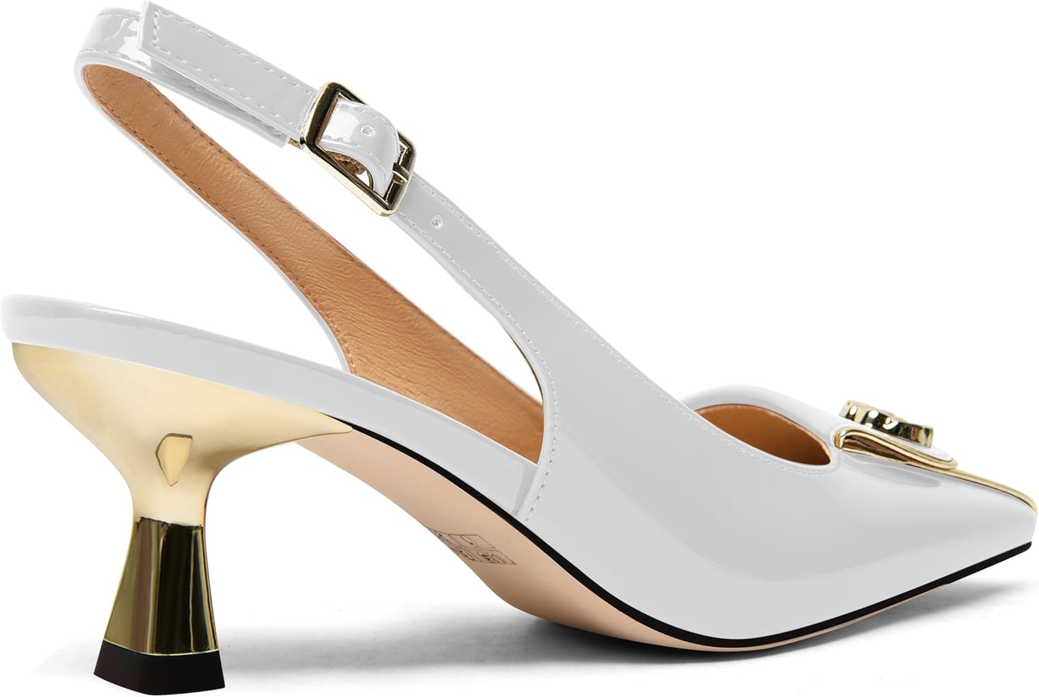 Women's Kitten Heels Slingback Square Toe Low Heel Pumps Closed Toe Matte Slip On high Heels Womens Work Dress Office Wedding Party Shoes 2 Inch - Image 6