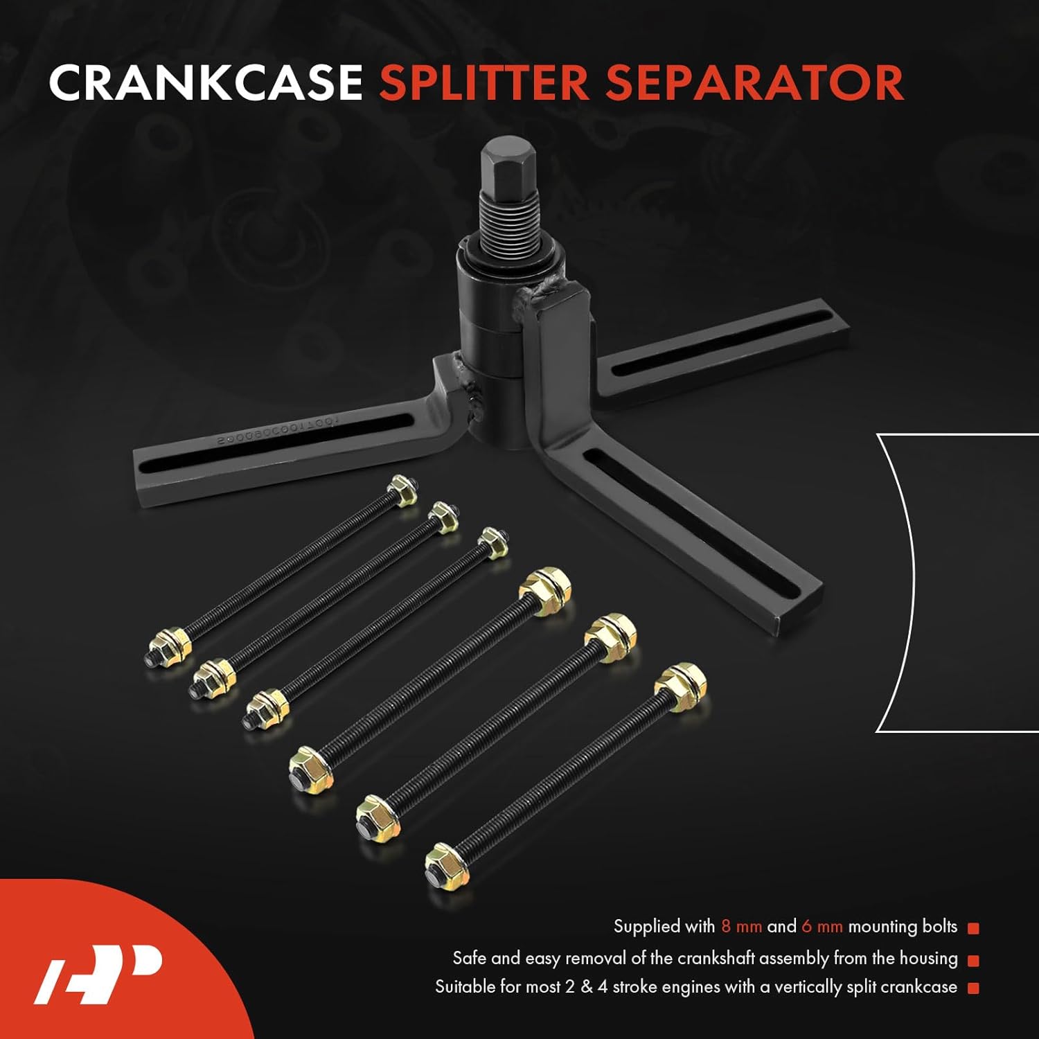 A-Premium Crankcase Splitter Separator and Crank Puller Installer Tool Kits Set Compatible with Honda Suzuki Kawasaki Yamaha, Replace 1177390001 1329270001