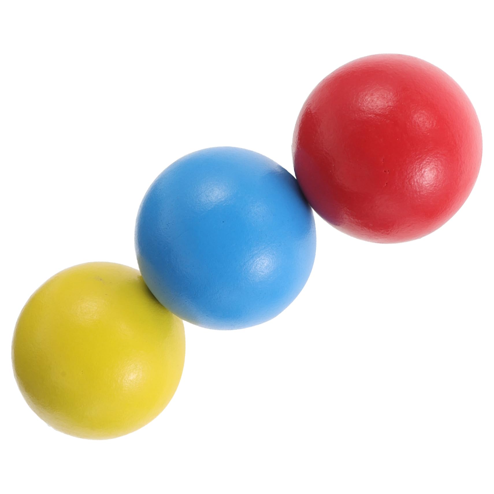 DECHOUS Lot De 3 Boules De Croquet en Bois Coloré pour Enfants Jeu De Pelouse Extérieur