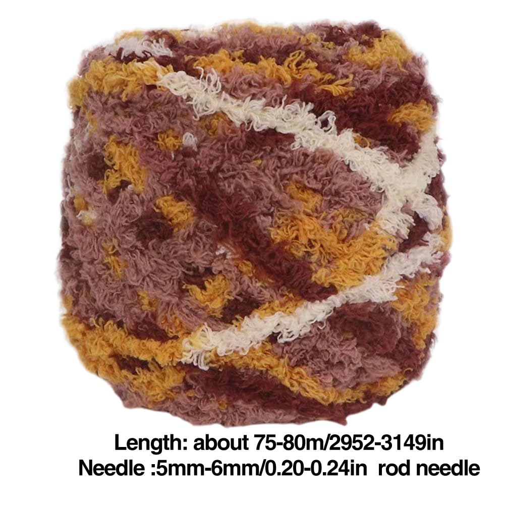 Soft Coral Velvet Yarn - 2 Rolls Fluffy Chenille Yarn For Knitting & Crocheting (100g Each) - DIY Blanket, Scarves, Amigurumi