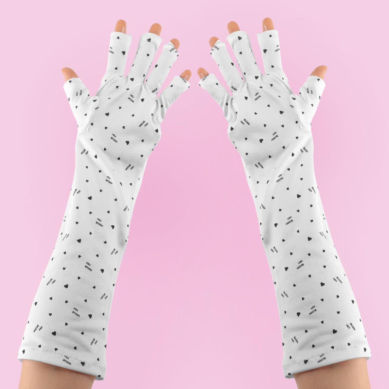 10 Pares Guantes De Uñas Gel Constructor Uñas Luz Ultravioleta Perder Anti-ultravioleta Poliéster