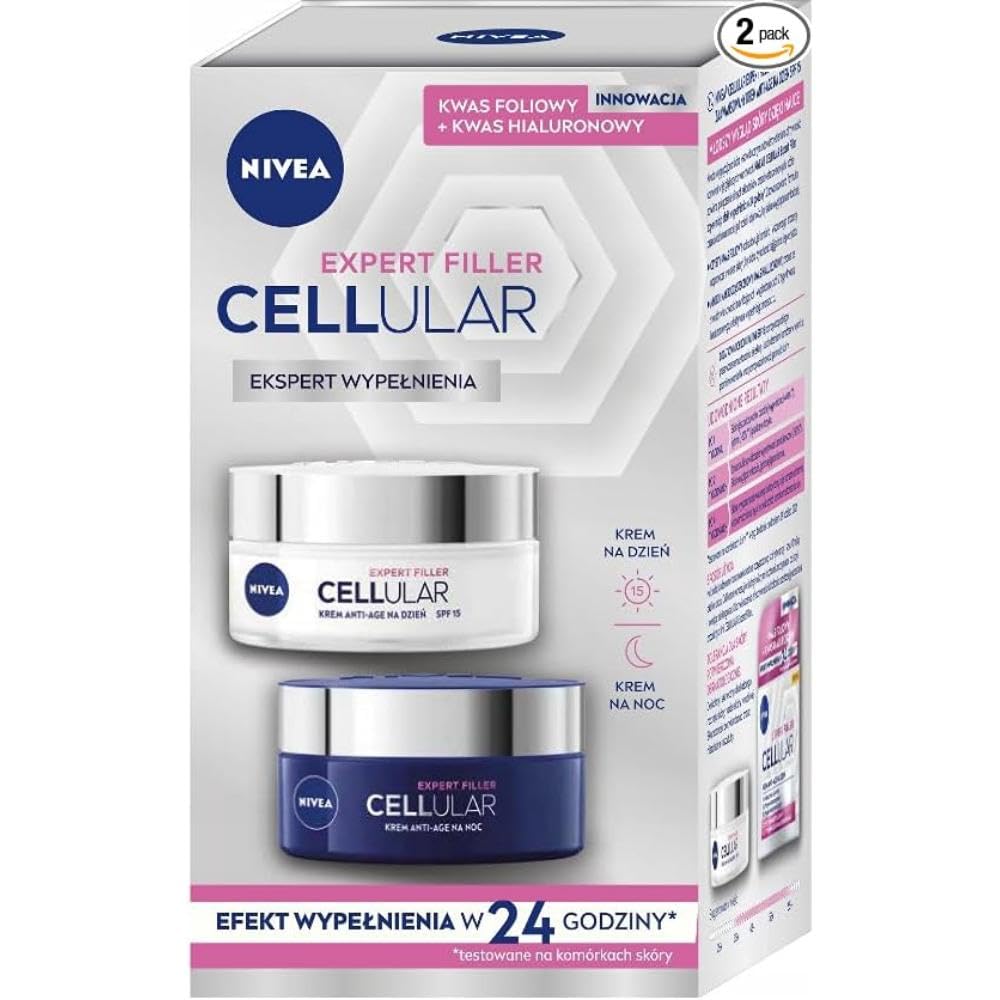 NIVEA Pack of 2 - Cellular Filler Day and Night Cream 2 x 50 ml