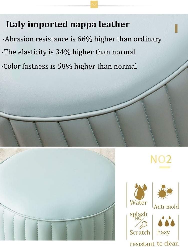 Banco para zapatos pequeño y taburete de cuero napa natural 5